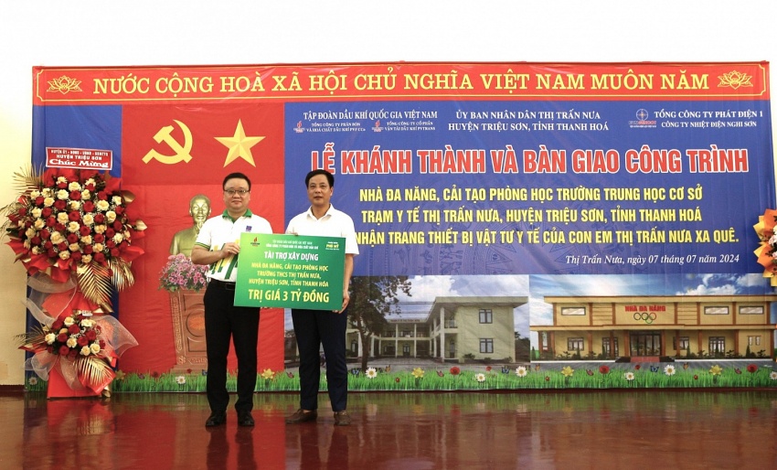 Petrovietnam hỗ trợ xây dựng trường, trạm tại huyện Triệu Sơn, tỉnh Thanh Hóa